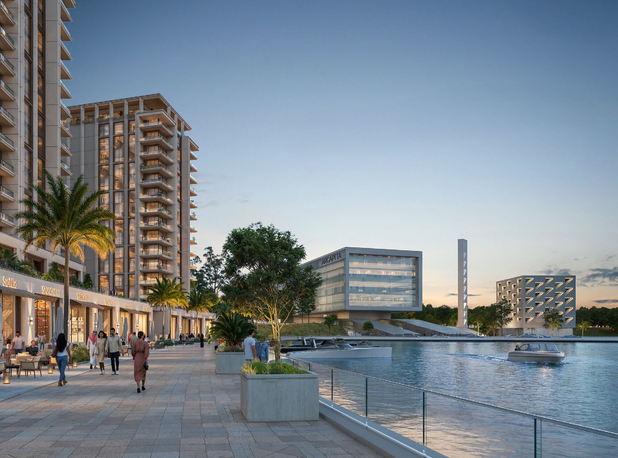 Bayview pool and plaza